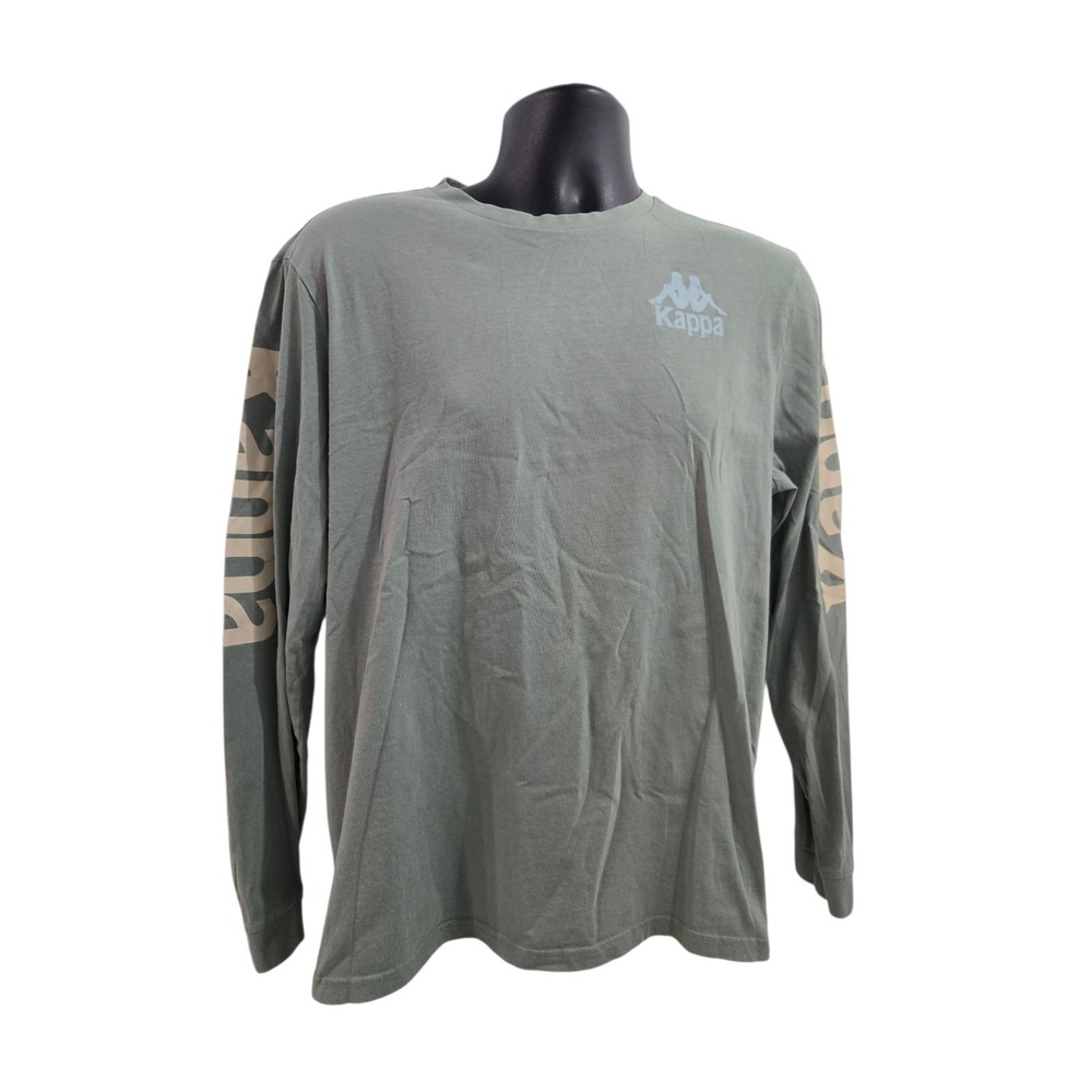 Kappa Mens Crew Long Sleeve Shirt Green - Size L‎